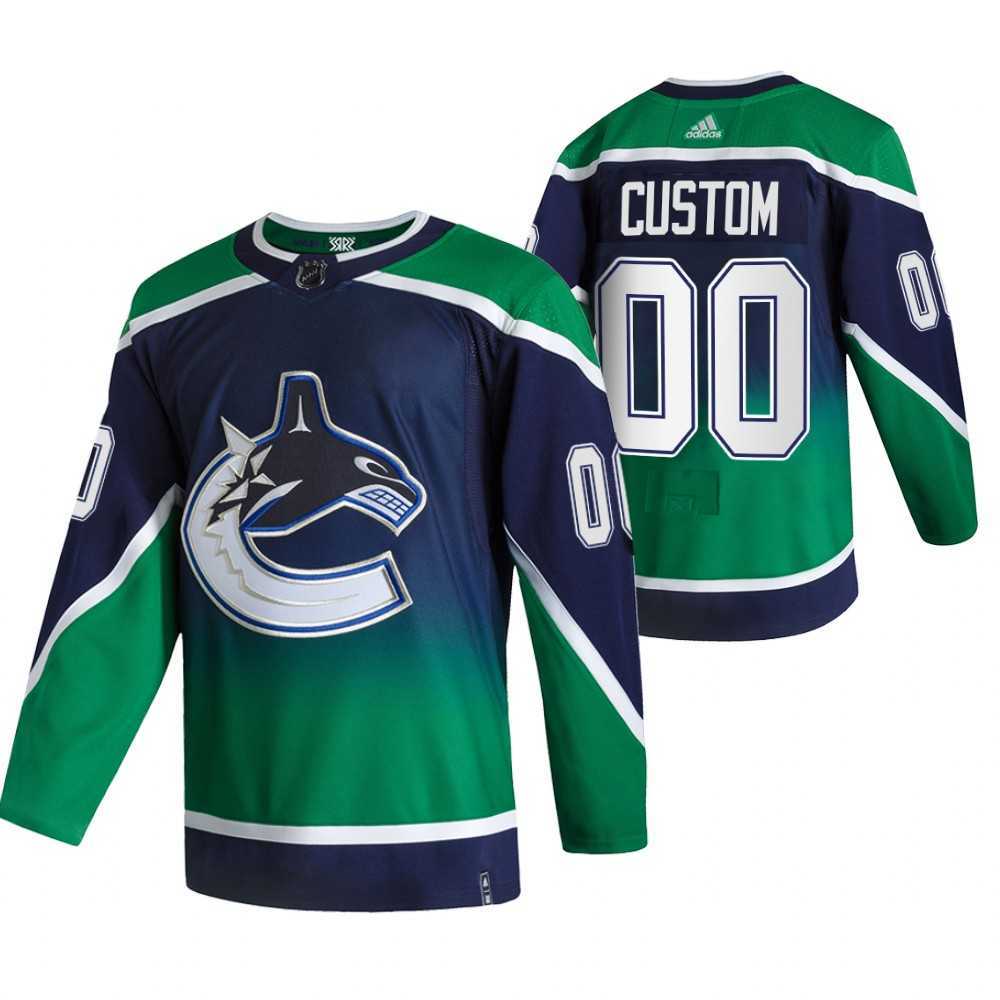 Vancouver Canucks Customized Green Adidas 2020-21 Reverse Retro Alternate Stitched Jersey,We sell and wholesale Vancouver Canucks Customized Green Adidas 2020-21 Reverse Retro Alternate Stitched Jersey on line form chian!